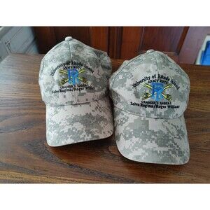 U of Rhode Island ROTC Camo Hat Cap Adjustable Hook Loop Back